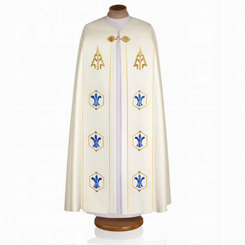 Kapa Maryjna kremowa AM – klasyczna | Szaty Liturgiczne