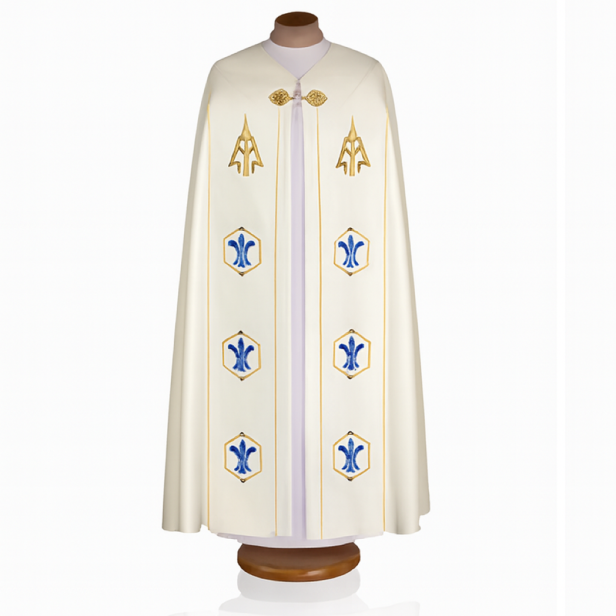 Kapa Maryjna kremowa AM – klasyczna | Szaty Liturgiczne