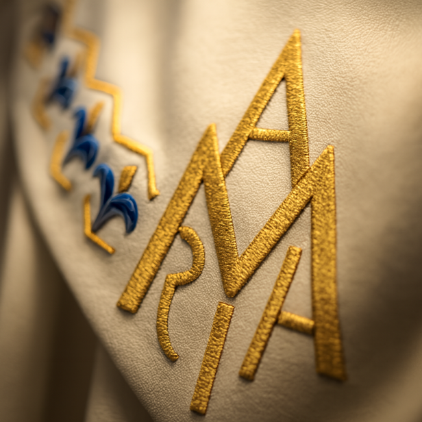 Kapa Maryjna kremowa AM – klasyczna | Szaty Liturgiczne