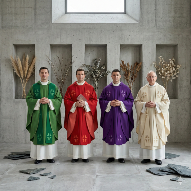 Stuła kapłańska haftowana z motywem krzyży | Szaty Liturgiczne