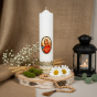 Świeca OŁTARZOWA –  Serce Maryi (Ø 7 cm, wys. 27 cm)
