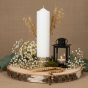 Motyw czysty – złoty ornament liturgiczny - Świeca OŁTARZOWA – Ø 7 cm, wys. 27 cm