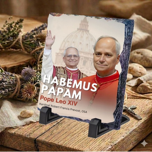 Papież LEON XIV Robert Pervost - Obrazek Religijny na granicie