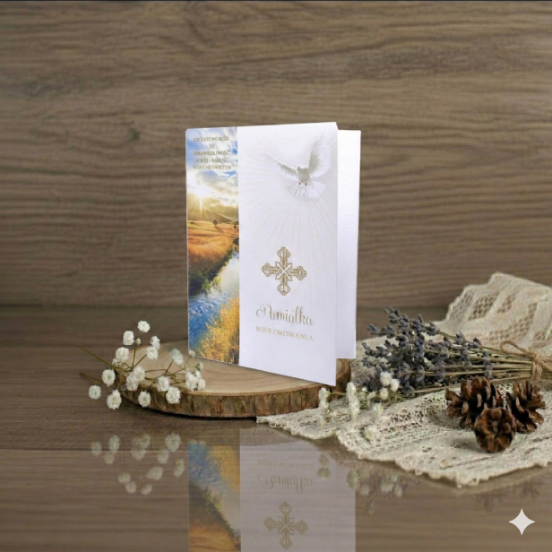 Karnet z życzeniami na Bierzmowanie kartka okolicznościowa   MODEL 3