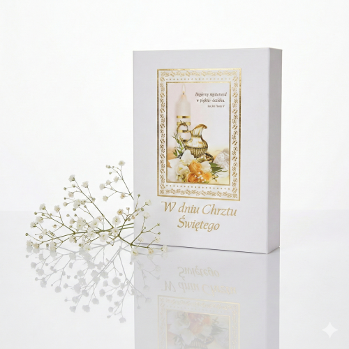 BOX – Duże Pamiątkowe Etui na Akcesoria Chrztu Świętego A4+