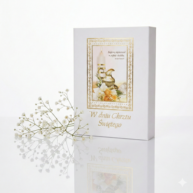 BOX – Duże Pamiątkowe Etui na Akcesoria Chrztu Świętego A4+