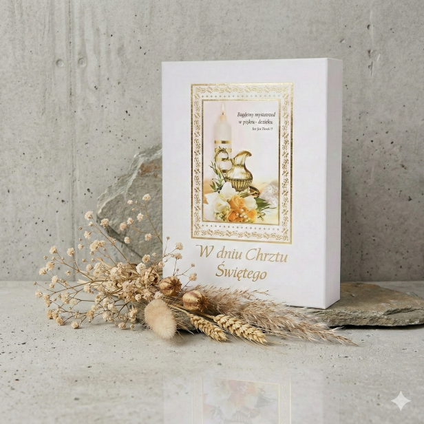 BOX – Duże Pamiątkowe Etui na Akcesoria Chrztu Świętego A4+
