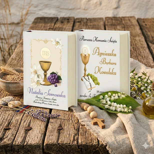 Modlitewnik „Droga do Nieba” z nadrukiem komunijnym i personalizacją – pamiątka I Komunii Świętej