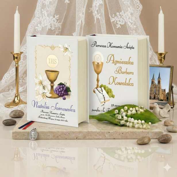 Modlitewnik „Droga do Nieba” z nadrukiem komunijnym i personalizacją – pamiątka I Komunii Świętej
