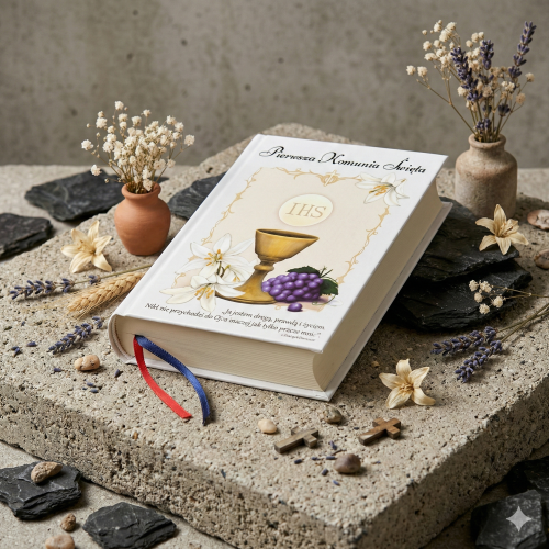 Modlitewnik „Droga do Nieba” z nadrukiem komunijnym BEZ PERSONALIZACJI– pamiątka I Komunii Świętej