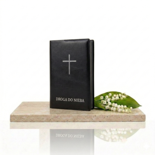 Etui ochronne na modlitewnik „Droga do Nieba” – czarna okładka z krzyżem