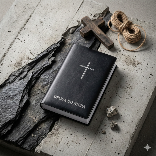 Etui ochronne na modlitewnik „Droga do Nieba” – czarna okładka z krzyżem