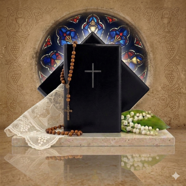 Etui ochronne na modlitewnik „Droga do Nieba” – czarna okładka (duży druk)