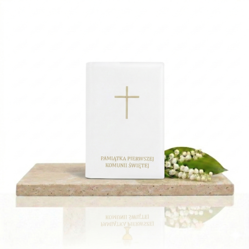Etui komunijne na modlitewnik „Droga do Nieba” – biała okładka Pamiątka I Komunii