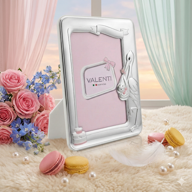 Srebrna ramka na zdjęcie – Narodziny Księżniczki 18×13 cm | ARGENTO KIDS™