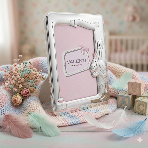 Srebrna ramka na zdjęcie – Narodziny Księżniczki 18×13 cm | ARGENTO KIDS™