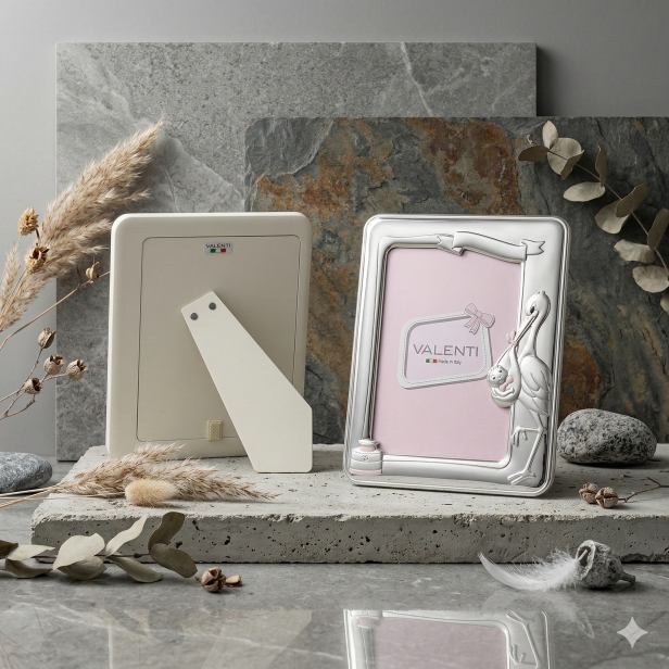 Srebrna ramka na zdjęcie – Narodziny Księżniczki 18×13 cm | ARGENTO KIDS™