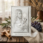 Obrazek srebrny „Moja I Komunia Święta” – Jezus Eucharystyczny 11×17 cm | SILVER COMMUNIO™