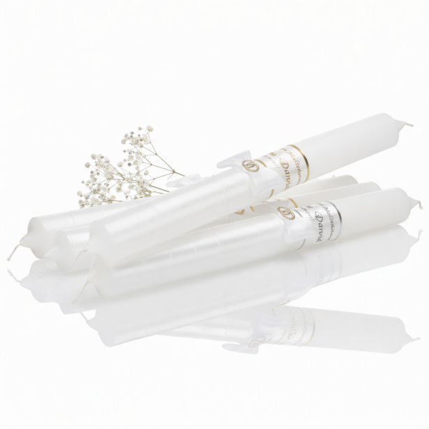 Świeca ślubna z imionami i datą – elegancka pamiątka Sakramentu Małżeństwa