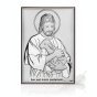 Obrazek srebrny „Pan jest moim Pasterzem” – Chrystus Dobry Pasterz 20×15 cm | ARGENTO SACRO™