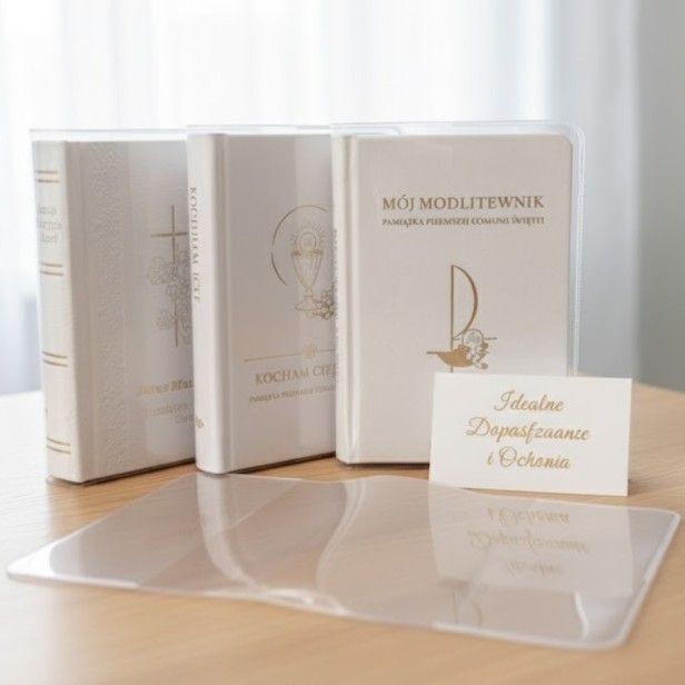 Okładka przezroczysta na modlitewnik komunijny (uniwersalna)