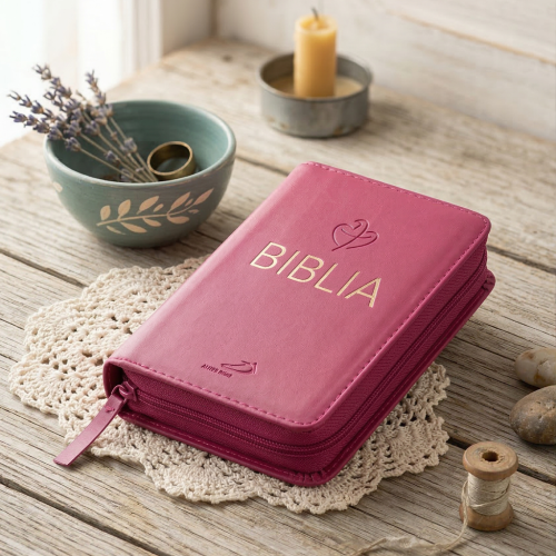 Biblia Tabor FLEX – malinowa, mała i podręczna, Biblia Paulistów w nowym tłumaczeniu