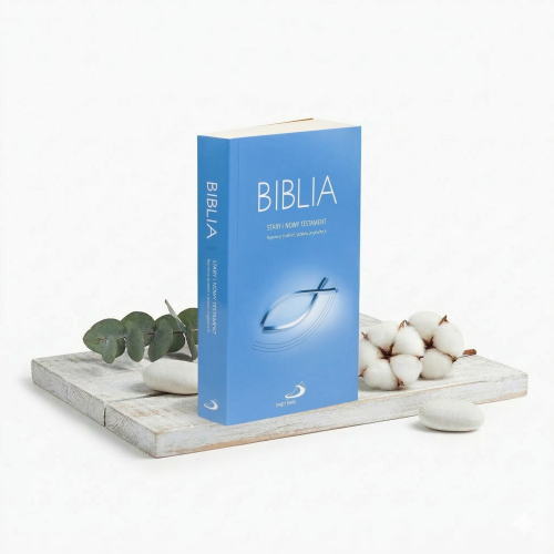 Biblia „z rybką” – niebieska oprawa miękka z paginatorami | Pismo Święte