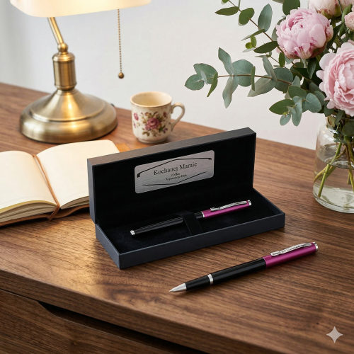 Pióro kulkowe Pierre Cardin różowe w pudełku – zestaw prezentowy z grawerem