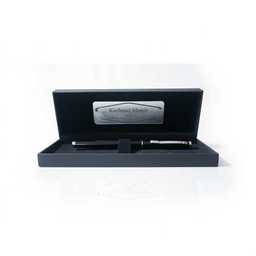 Pióro kulkowe Pierre Cardin czarne w pudełku – elegancki zestaw z grawerem