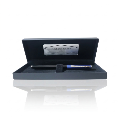 Pióro kulkowe Pierre Cardin niebieskie w pudełku – zestaw prezentowy z grawerem