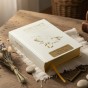 Pismo Święte ST i NT - biała ecri ze złoceniem, paginatorami Twoim grawerem | Biblia Paulistów | Pamiątka I Komunii Świętej