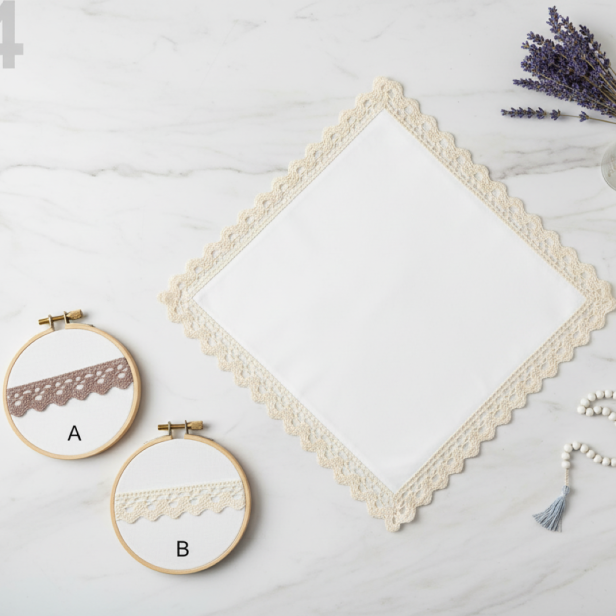 Kolory koronki do wyboru (Piasek Pustyni lub A-Ziemi Afryki lub B-Piasek Pustyni)