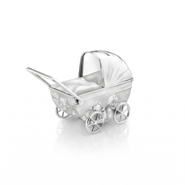 Skarbonka Wózek – prezent | Linia BABY SILVER™