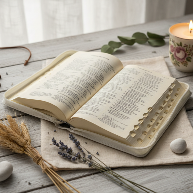 Pismo Święte z grawerem – wydanie oazowe Stary i Nowy Testament z paginatorami