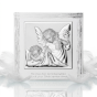 Obrazek srebrny – Niech Bóg Cię błogosławi – 17×17 cm | SILVER BAPTISM™