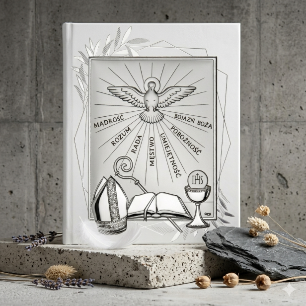 Obrazek srebrny Pamiątka Bierzmowania 20×15 | ARGENTO SACRO™