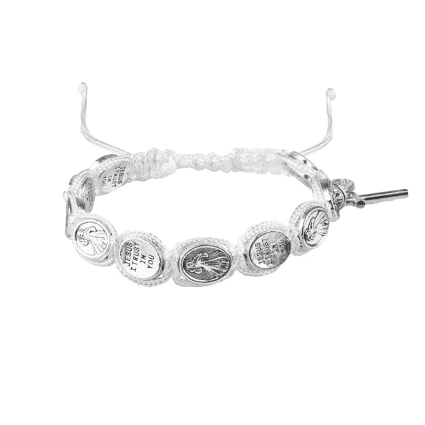 Bransoletka różaniec dziesiątek Jezus Miłosierny – regulowana | Jezu Ufam Tobie