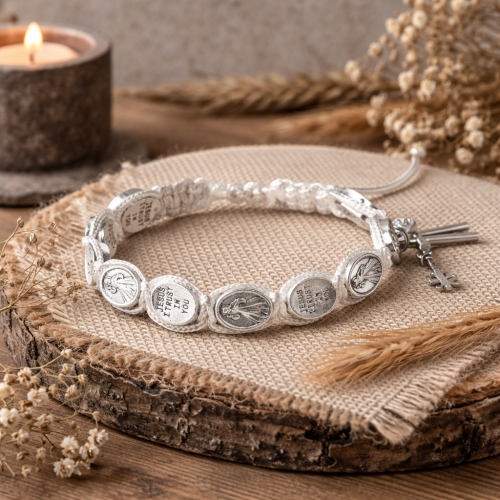 Bransoletka różaniec dziesiątek Jezus Miłosierny – regulowana | Jezu Ufam Tobie