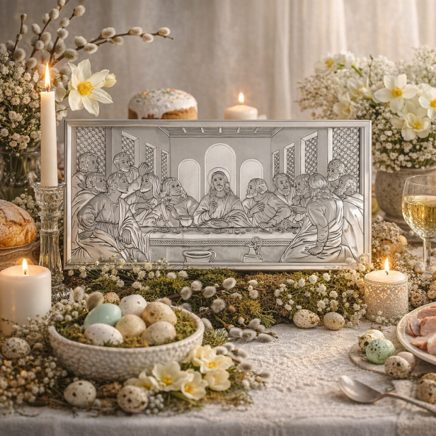 Obrazek srebrny Ostatnia Wieczerza [dwa rozmiary] | ARGENTO SACRO™