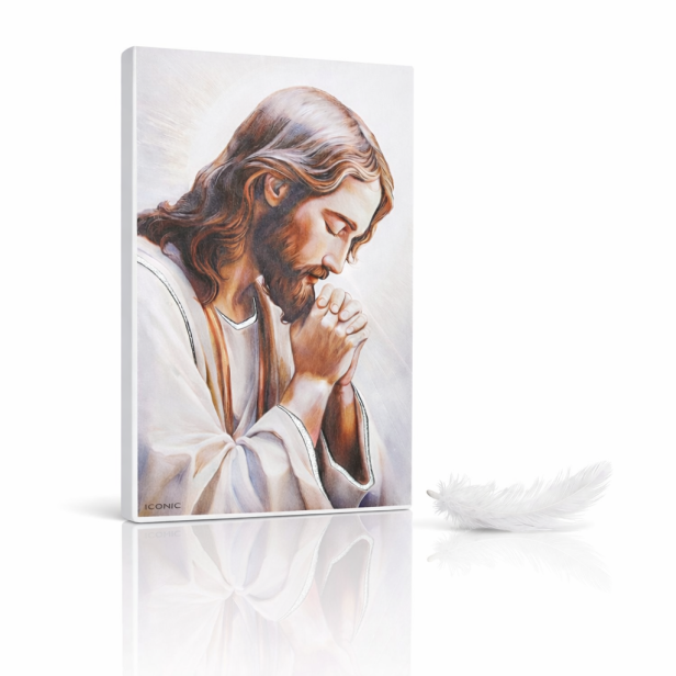 Obraz sakralny ICONIC™ – Jezus Frasobliwy [różne rozmiary] – efekt 3D