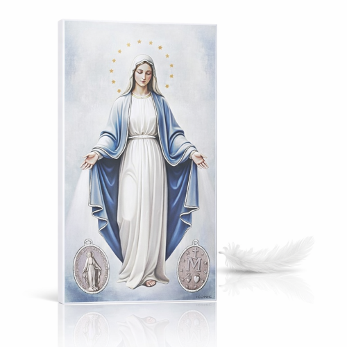 Obraz sakralny ICONIC™ – Matka Boża Niepokalana (Cudowny Medalik) [różne rozmiary] – efekt 3D