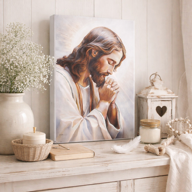 Obraz sakralny ICONIC™ – Jezus Frasobliwy [różne rozmiary] – efekt 3D