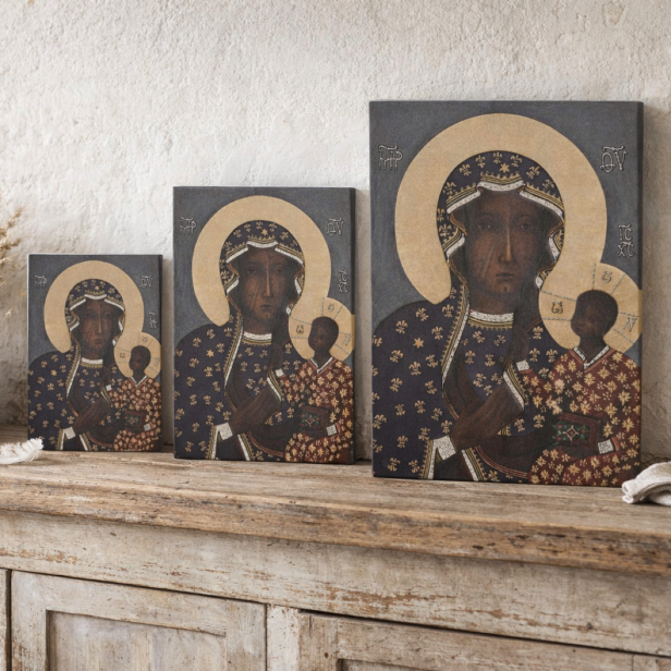 Obraz sakralny ICONIC™ – Matka Boża Częstochowska [różne rozmiary] – efekt 3D