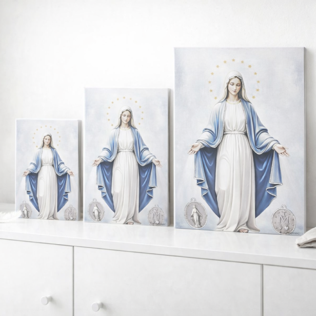 Obraz sakralny ICONIC™ – Matka Boża Niepokalana (Cudowny Medalik) [różne rozmiary] – efekt 3D