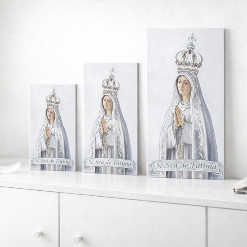 Obraz sakralny ICONIC™ – Matka Boża Fatimska [różne rozmiary] – efekt 3D