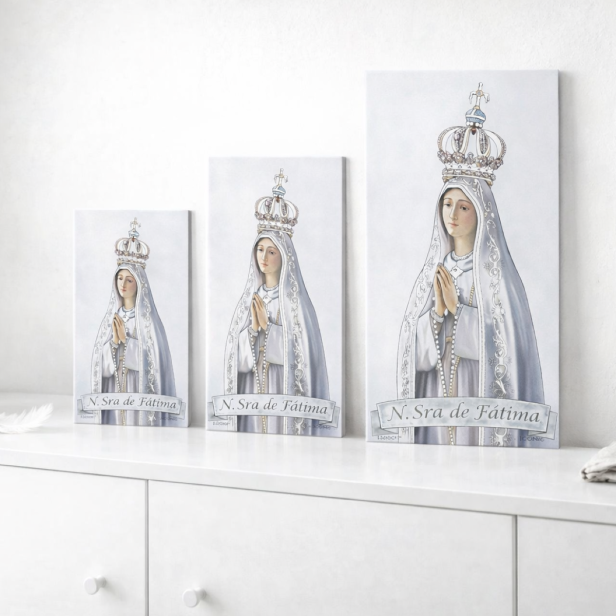Obraz sakralny ICONIC™ – Matka Boża Fatimska [różne rozmiary] – efekt 3D