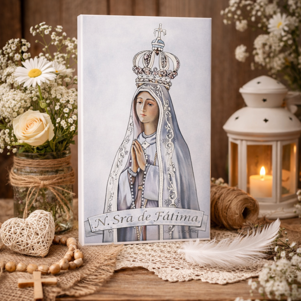 Obraz sakralny ICONIC™ – Matka Boża Fatimska [różne rozmiary] – efekt 3D