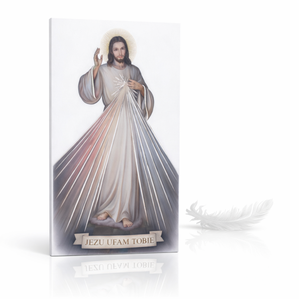 Obraz sakralny ICONIC™ – Jezus Miłosierny „Jezu Ufam Tobie” [różne rozmiary] – efekt 3D
