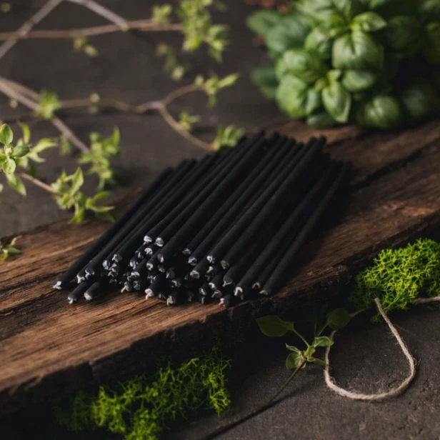 OFIARKI cerkiewne – 100% świece z wosku pszczelego (50 sztuk) - CZARNE