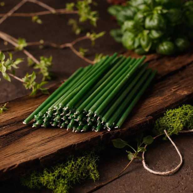 OFIARKI cerkiewne – 100% świece z wosku pszczelego (50 sztuk) - ZIELEŃ